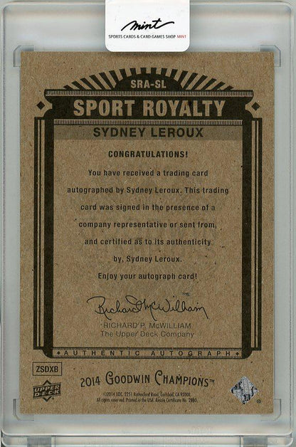 2014 UPPER DECK Goodwin Champions Sydney Leroux autograph trading card