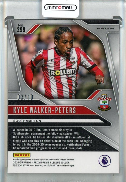 2024-25 Panini Prizm Premier League Soccer Kyle Walker-Peters Gold Prizms/#29903/10 Southampton