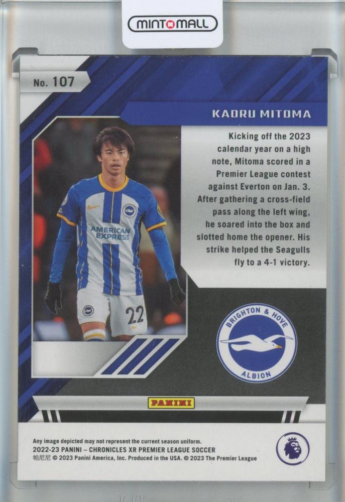 2022-23 Panini Chronicles English Premier League Kaoru Mitoma Purple Astro #107 Brighton and Hove Albion