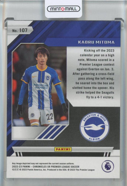 2022-23 Panini Chronicles English Premier League Kaoru Mitoma Purple Astro #107 Brighton and Hove Albion