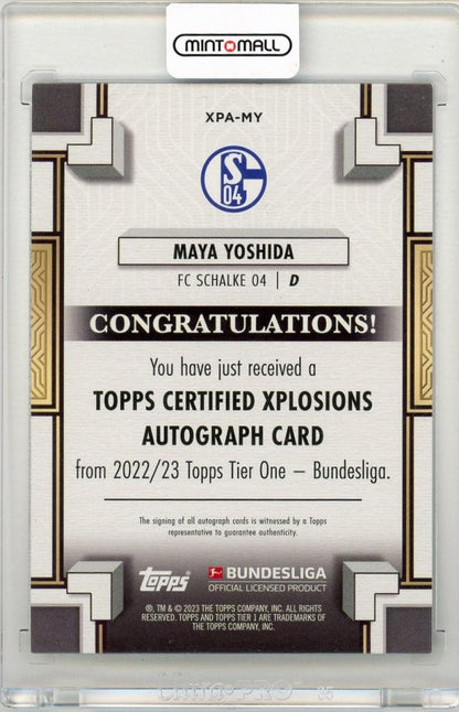2022-23 Topps Tier One Bundesliga Maya Yoshida Xplosion Autograph Black Parallel19/25 FC Schalke 04