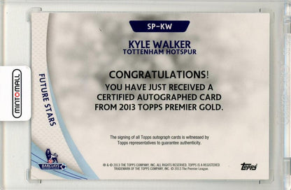 2013-14 Topps Premier Gold Kyle Walker AutographSP-KW Tottenham Hotspur