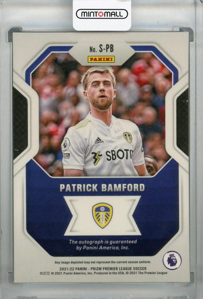 2021-22 Panini Prizm Premier League trading card of Patrick Bamford from Leeds United