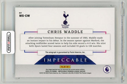 2022-23 Panini Impeccable Premier League Chris Waddle Masterstrokes Silver parallel 1/25 Tottenham Hotspur