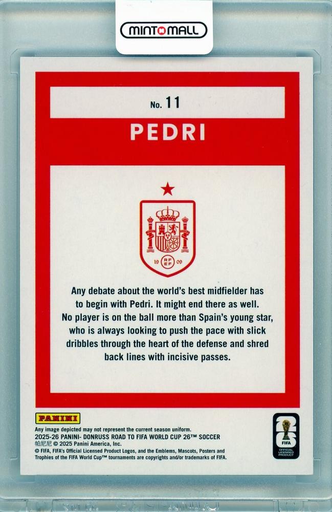 2025-26 PANINI DONRUSS ROAD TO FIFA WORLD CUP Pedri #1179/95 SPAIN