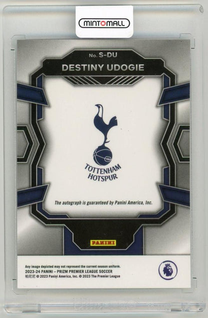 2023-24 Panini Prizm Premier League Destiny Udogie SignaturesS-DU Tottenham Hotspur