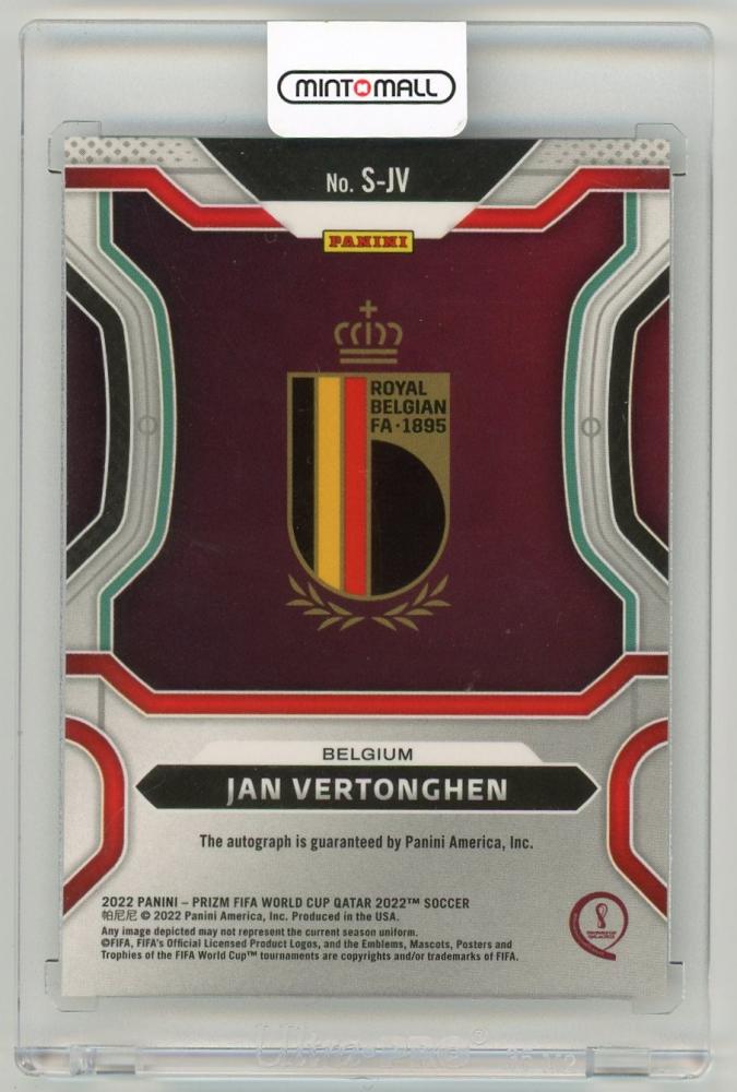 2022 Panini Prizm World Cup Qatar Jan Vertonghen SignaturesS-JV Belgium