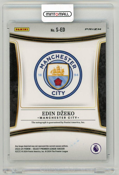 2023-24 Panini Select Premier League Edin Dzeko Signatures Peacock ParallelS-ED Manchester City