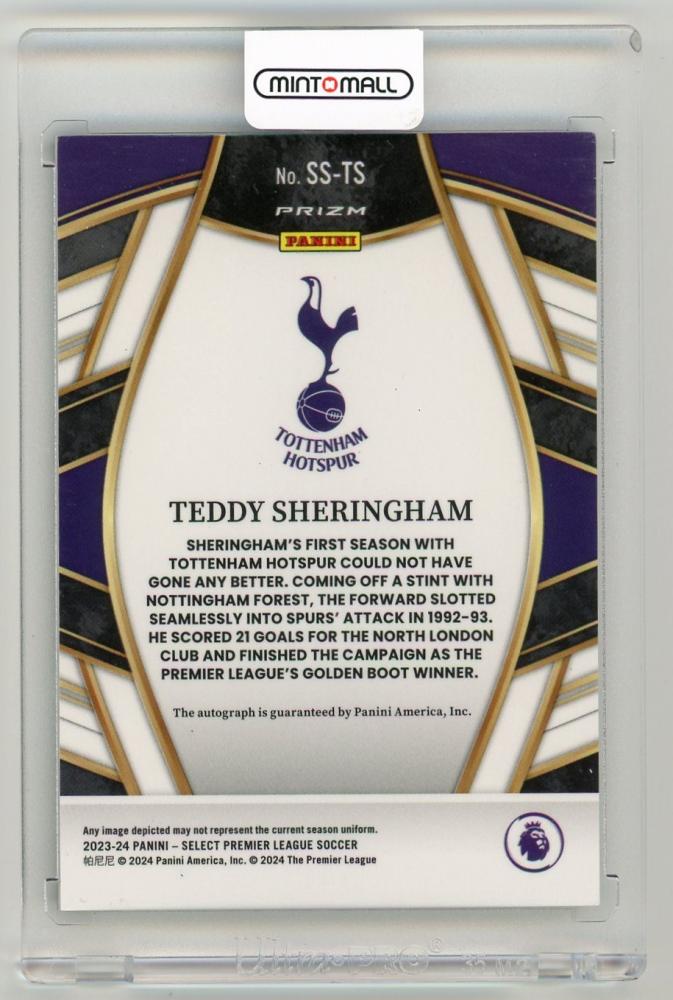 2023-24 Panini Select Premier League Teddy Sheringham Select Signatures Peacock ParallelSS-TS Tottenham Hotspur