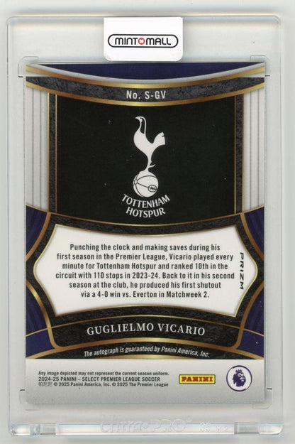2024-25 Panini Select Premier League Guglielmo Vicario Signatures Premier LeagueS-GV Tottenham Hotspur
