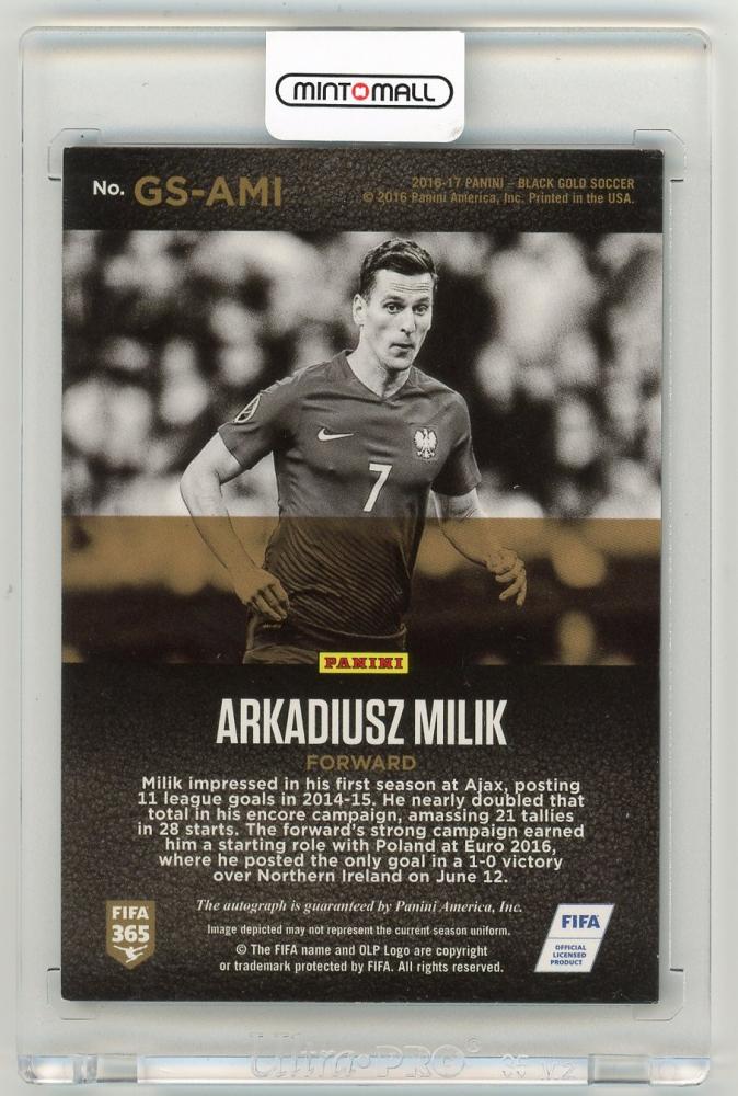 2016-17 Panini Black Gold Arkadiusz Milik Gilded Signatures19/99 Poland