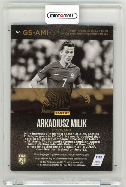 2016-17 Panini Black Gold Arkadiusz Milik Gilded Signatures19/99 Poland
