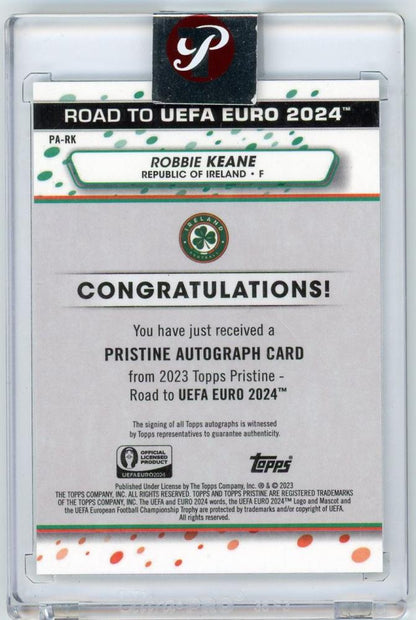 2023 Topps Pristine Road to Euro 2024 Robbie Keane AutographsPA-RK Republic of Ireland