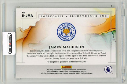 2022-23 Panini Impeccable Premier League James Maddison Illustrious Ink44/99 Leicester City