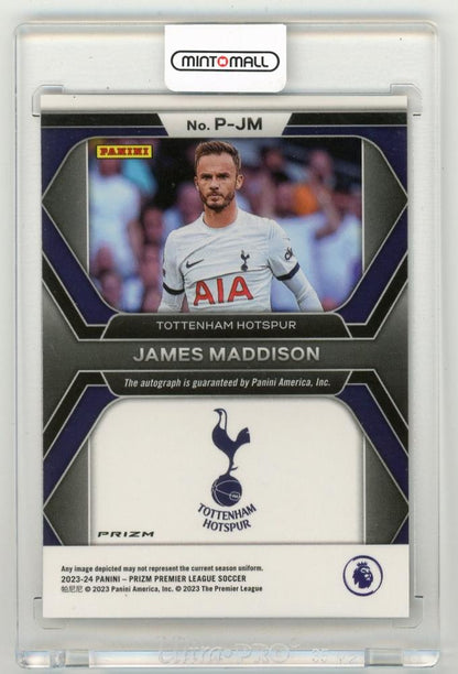 2023-24 Panini Prizm Premier League James Maddison Penmanship Red Stars Prizms ParallelP-JM Tottenham Hotspur