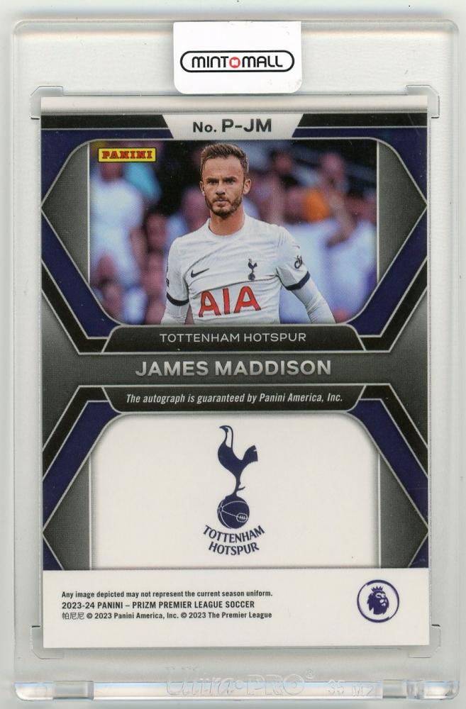 2023-24 Panini Prizm Premier League James Maddison PenmanshipP-JM Tottenham Hotspur