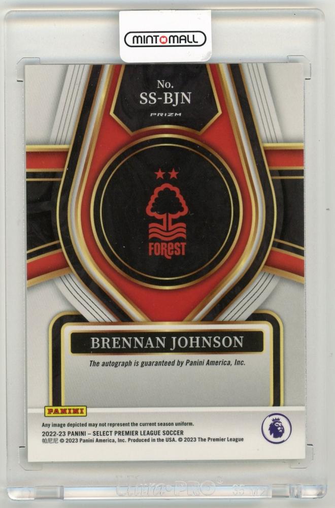 2022-23 Panini Select Premier League Brennan Johnson SignaturesSS-BJN Nottingham Forest FC