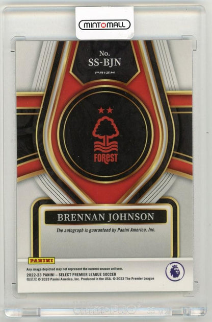2022-23 Panini Select Premier League Brennan Johnson SignaturesSS-BJN Nottingham Forest FC