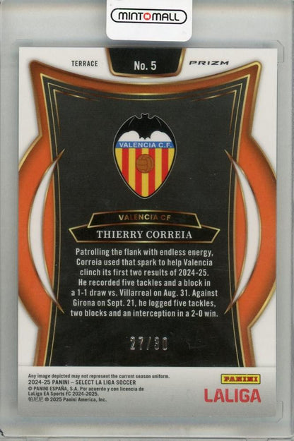 2024-25 PANINI SELECT LA LIGA Thierry Correia 27/30 Valencia CF