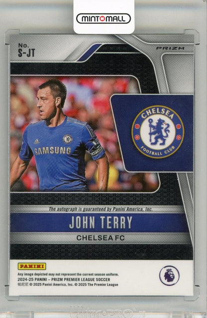 2024-25 Panini Prizm English Premier League John Terry Signatures Prizms Green Pulsar #42 Chelsea FC