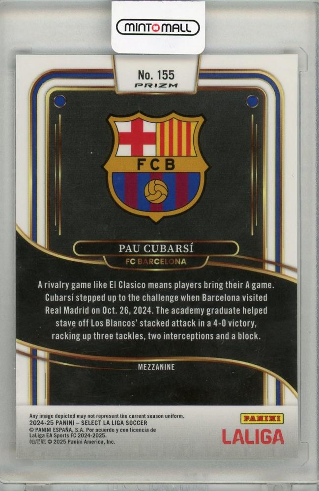 2024-25 PANINI SELECT LA LIGA Pau Cubarsi FC BARCELONA