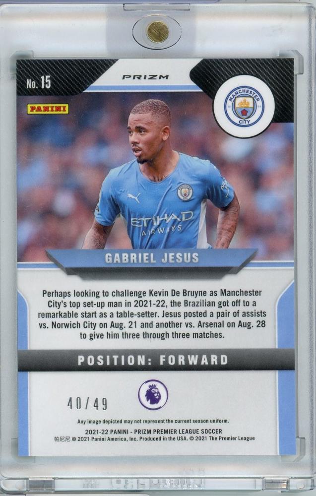 2021-22 Panini PREMIAER LEAGUE Gabriel Jesus 40/49 Manchester City