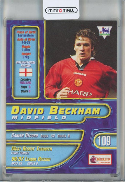 1997-98 Merlin Premier Gold England David Beckham #109 Manchester United