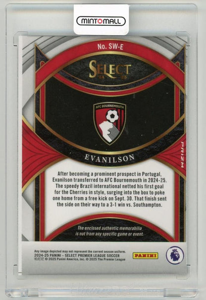 2024-25 Panini Select Premier League Evanilson SwatchesSW-E AFC Bournemouth