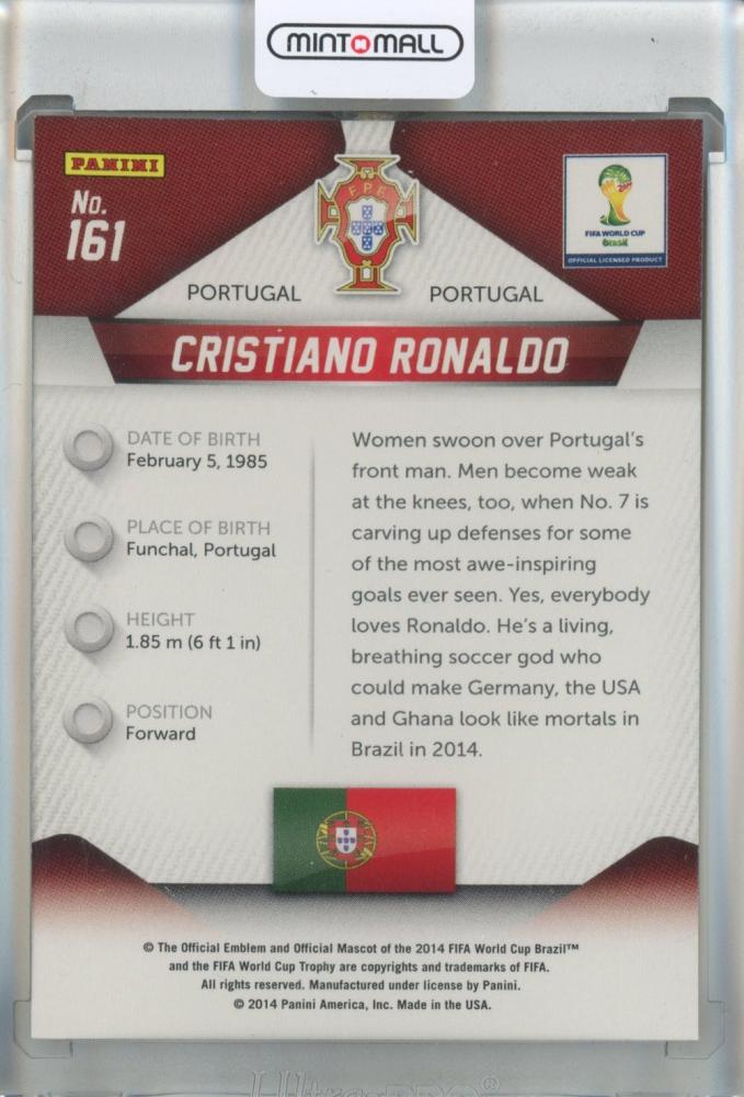 2014 Panini Prizm World Cup Cristiano Ronaldo #161 Portugal