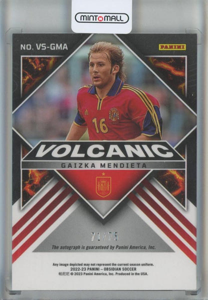 2022-23 Panini Obsidian Gaizka Mendieta/75 Gaizka Mendieta Volcanic Signatures Electric Etch Orange #271/75 Spain