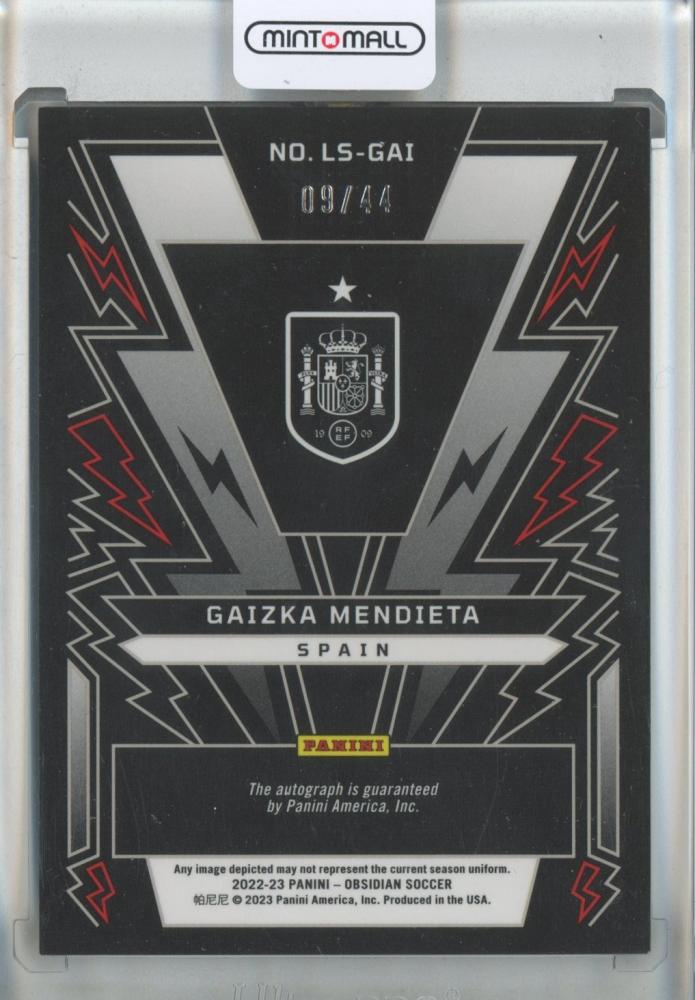 2022-23 Panini Obsidian Gaizka Mendieta Lightning Strike Autographs Electric Etch Red Pulsar #12 9/44 Spain
