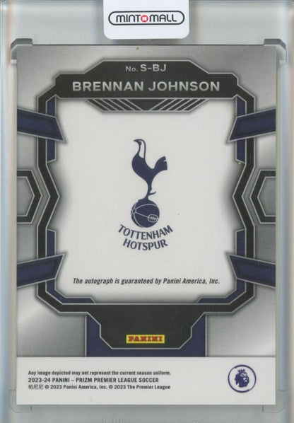 2023-24 Panini Prizm English Premier League Brennan Johnson Signatures Auto #43 Tottenham Hotspur