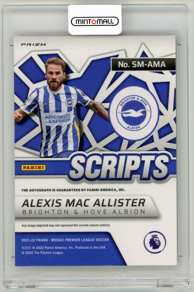 2021-22 Panini Mosaic Premier League Alexis Mac Allister Scripts Fusion Red Choice ParallelSM-AMA Brighton & Hove Albion