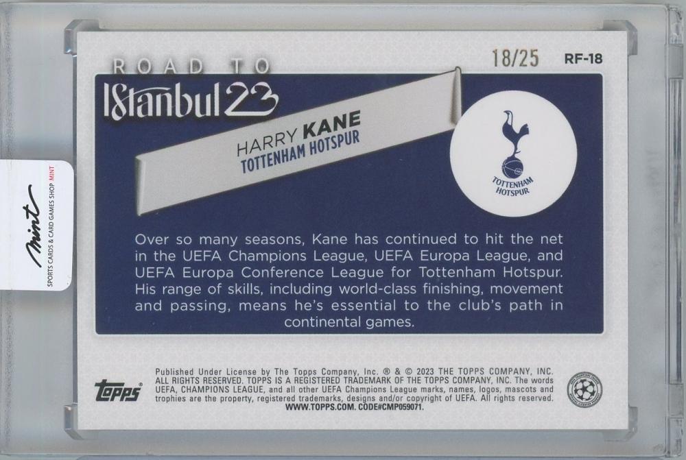 2022-23 TOPPS UEFA Club Competitions Road to the Final Orange / HARRY KANE(Tottenham Hotspur) 18/25