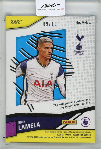 2020-21 Panini Revolution Soccer Erik Lamela Autograph 9/10