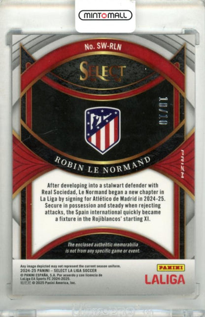 2025-26 Panini Select La Liga Robin Le Normand #SW-RLN Select Memorabilia Gold Parallel 10/10 Last Number