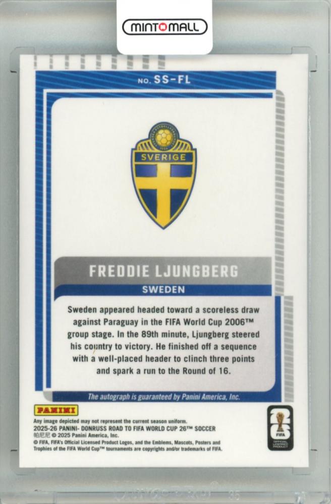 2025-26 Panini Donruss Road To FIFA World Cup 26 SOCCER Freddie Ljungberg #SS-FL Signature Series