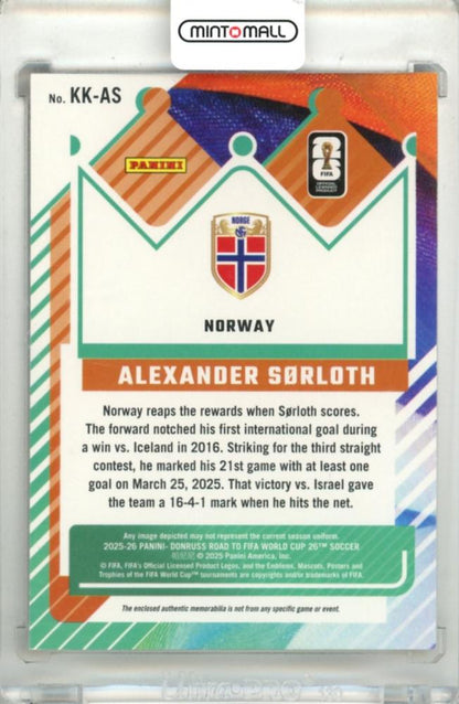 2025-26 Panini Donruss Road To FIFA World Cup 26 SOCCER Alexander Sorloth #KK-AS Kit Kings