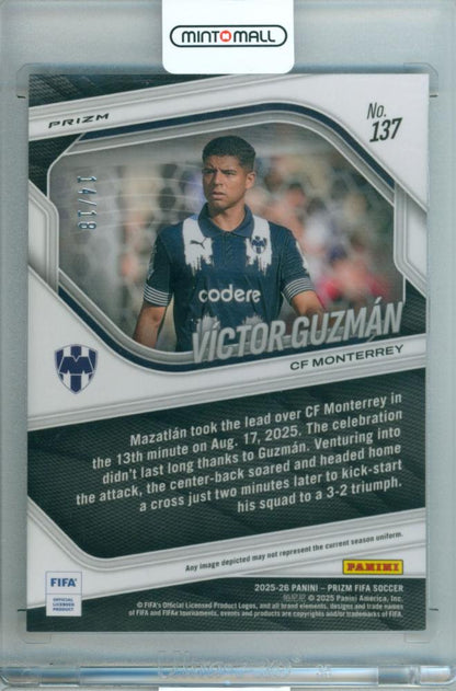 2025-26 Panini Prizm FIFA Victor Guzman #137 Base Cherry Blossom Prizm Parallel14/18