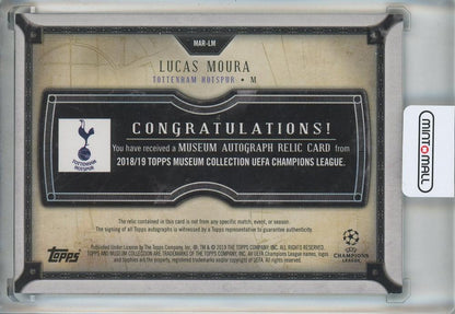 2018-19 Topps Museum Collection UEFA Champions League Lucas Moura Autograph Relics #MARLM96/99 Tottenham Hotspur