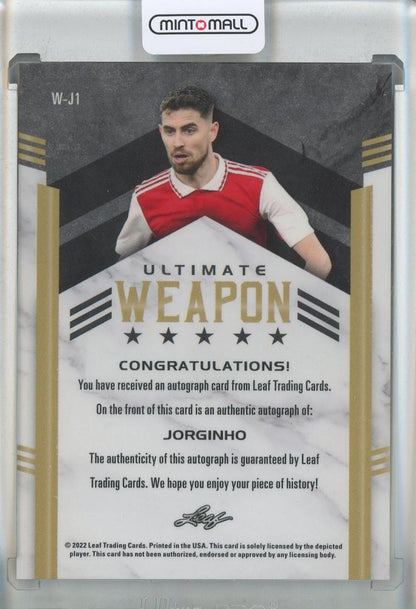 2022 Leaf Jorginho Auto 5/10 Arsenal