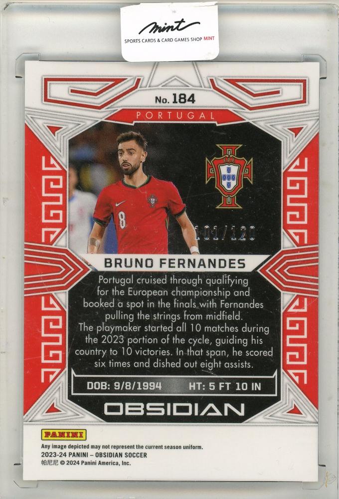 2023-24 Panini Obsidian Soccer Bruno Fernandes 101/120