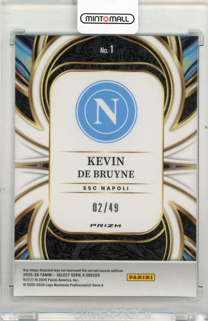 2025-26 PANINI Select Serie A Kevin De Bruyne Equalizers Red Wave #102/49 SSC Napoli