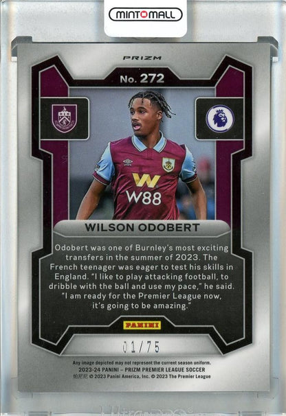2023-24 Panini Prizm English Premier League Wilson Odobert Blue Ice #2721/75《※傷あり》 Burnley F.C.