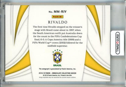2018-19 Panini Immaculate Collection Rivaldo Modern Marks Autographs Gold #424/10 Brazil