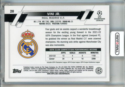 2022-23 Topps Chrome UEFA Club Competitions Vini Jr. Hero Variations #20 Real Madrid