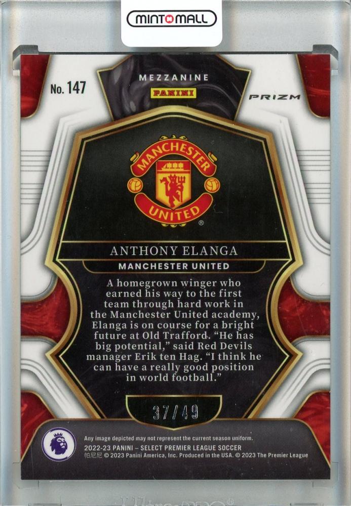 2022-23 Panini Select English Premier League Anthony Elanga Tie-Dye #14737/49 Damage Manchester United