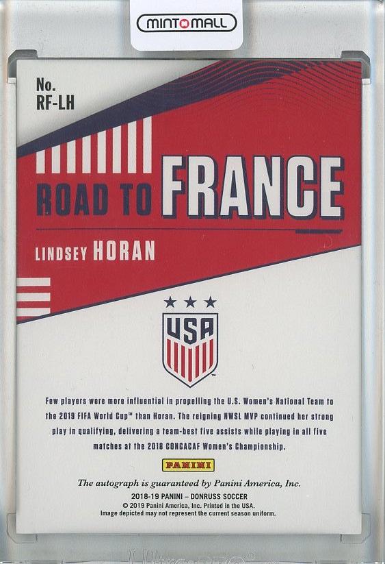 2018-19 Donruss Road to France Lindsey Horan Autographs #14 United States