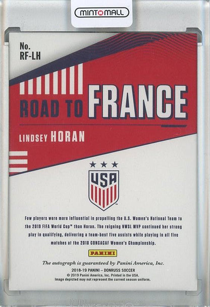 2018-19 Donruss Road to France Lindsey Horan Autographs #14 United States