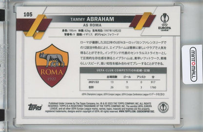 2022-23 Topps UEFA Club Competitions Soccer Tammy Abraham Base/Orange Foil/#10510/25 AS Roma